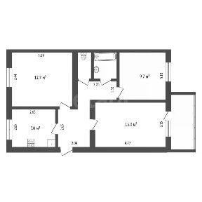 Продается 3-комн. квартира, 57,7 м²