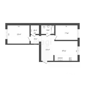 Продается 2-комн. квартира, 73,2 м²