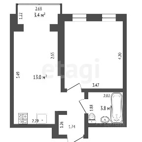 Продается 1-комн. квартира, 36,4 м²