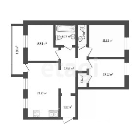 Продается 3-комн. квартира, 115,9 м²