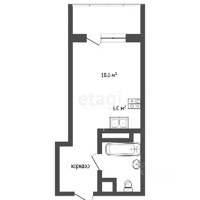 Продается студия, 18,2 м²