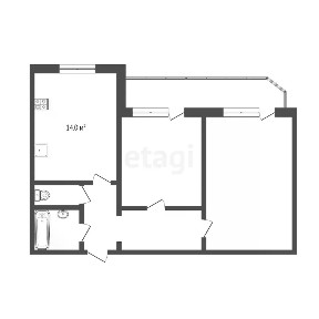 Продается 2-комн. квартира, 57,9 м²