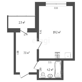 Продается студия, 30,5 м²