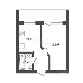 Продается 1-комн. квартира, 32,4 м²