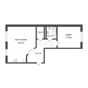 Продается 1-комн. квартира, 54,6 м²