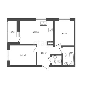 Продается 2-комн. квартира, 48,1 м²