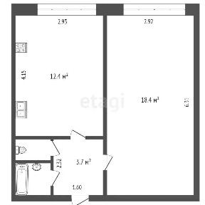 Продается 1-комн. квартира, 36,8 м²