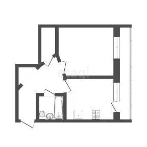 Продается 1-комн. квартира, 33,6 м²