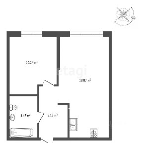 Продается 1-комн. квартира, 36,2 м²