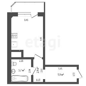 Продается студия, 28,7 м²