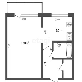 Продается 1-комн. квартира, 30,2 м²
