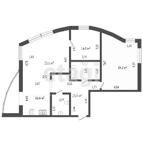 Продается 2-комн. квартира, 126,9 м²