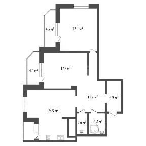 Продается 2-комн. квартира, 85,1 м²