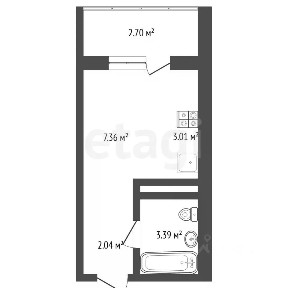 Продается студия, 15,7 м²