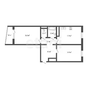 Продается 2-комн. квартира, 65,4 м²