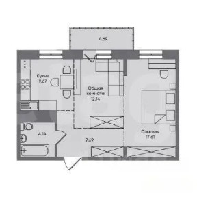 Продается 2-комн. квартира, 51,5 м²
