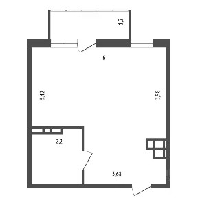 Продается 1-комн. квартира, 34,3 м²