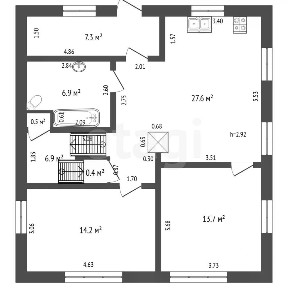 Продается 2-этажный дом, 141,6 м²