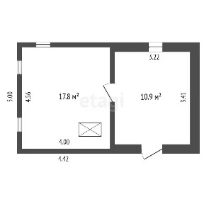 Продается 1-этажный дом, 17,8 м²