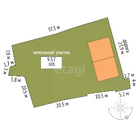 Продается 2-этажный дом, 93,3 м²