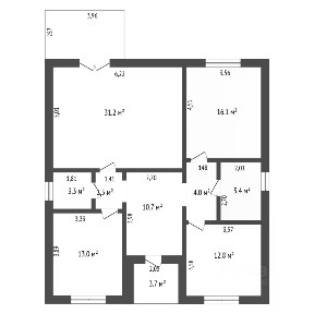 Продается 1-этажный коттедж, 118 м²