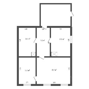 Продается 1-этажный коттедж, 66,1 м²