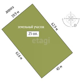 Продается участок, 25 сот.