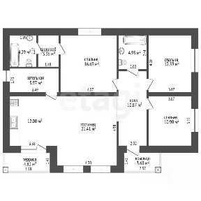 Продается 1-этажный дом, 121,8 м²