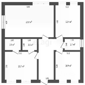 Продается 1-этажный дом, 80 м²
