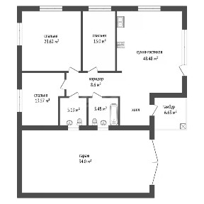 Продается 1-этажный дом, 109 м²