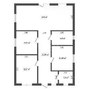 Продается 1-этажный дом, 93 м²