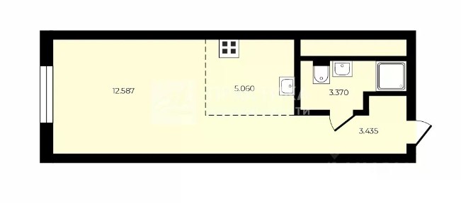 Продается студия, 24,5 м²