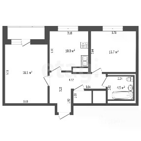 Продается 2-комн. квартира, 58 м²