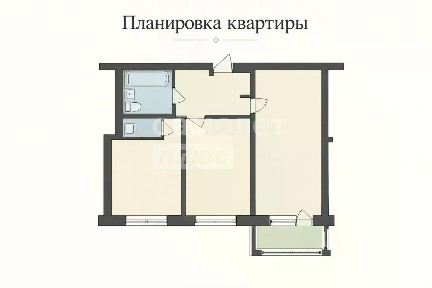 Продается 2-комн. квартира, 57,2 м²