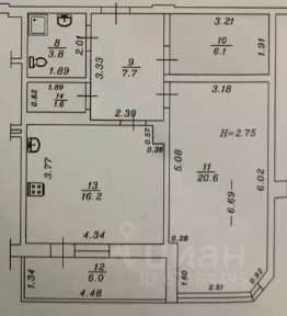 Продается 1-комн. квартира, 61,1 м²