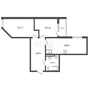 Продается 2-комн. квартира, 62 м²