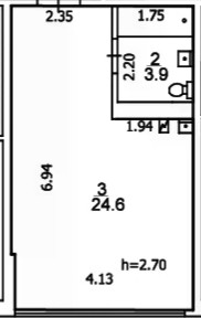Продается студия, 28,5 м²