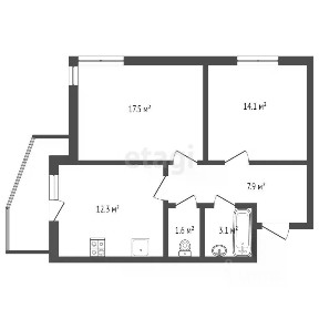 Продается 2-комн. квартира, 59,2 м²