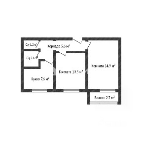 Продается 2-комн. квартира, 43,6 м²