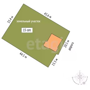 Продается 1-этажный дом, 55,7 м²