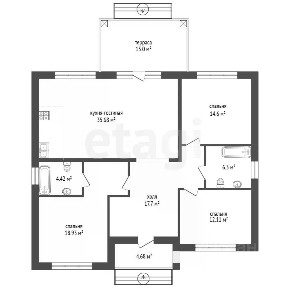 Продается 1-этажный дом, 134 м²