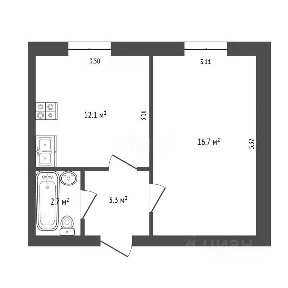 Продается 1-комн. квартира, 41 м²