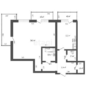 Продается 2-комн. квартира, 70 м²