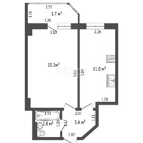 Продается 1-комн. квартира, 35 м²