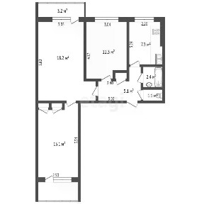 Продается 3-комн. квартира, 60,4 м²
