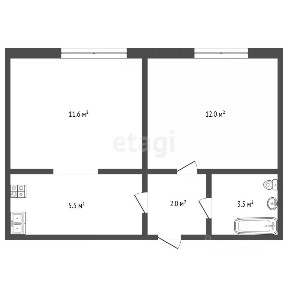 Продается 2-комн. квартира, 34,6 м²