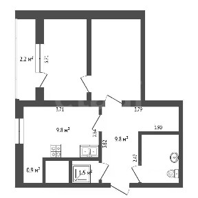 Продается 1-комн. квартира, 44,8 м²