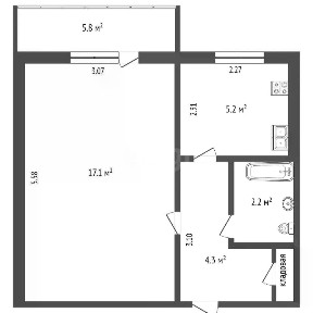 Продается 1-комн. квартира, 31,5 м²