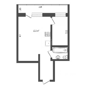 Продается 1-комн. квартира, 52 м²