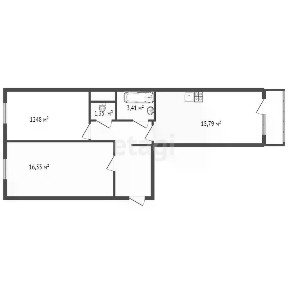 Продается 2-комн. квартира, 72,6 м²